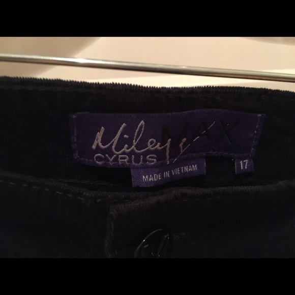 Miley Cyrus black thin-wale corduroy 5 pkt jeans - Picture 2 of 4